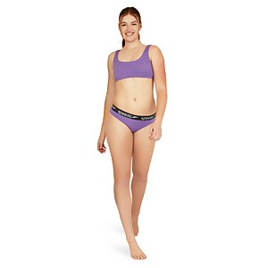 Women's Rib Logo Bikini Bottom Purple