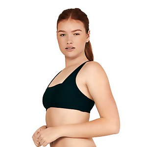 Women's Square Neck Bikini Top Black