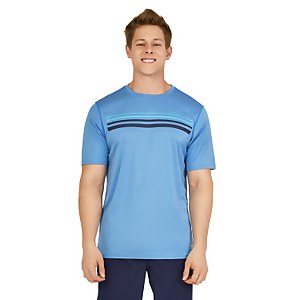 Speedo Graphic Short Sleeve Swim Rashguard - Blue | Size S