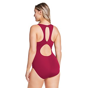 Women's High Neck One Piece Purple