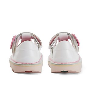 Infant Girls Kick Fleur T-Bar Patent Leather White