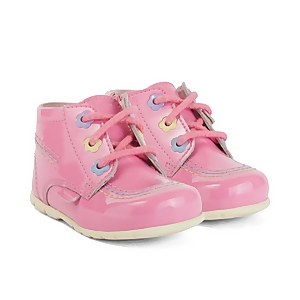 Babies Kick Hi Babies Fleur Patent Leather Pink