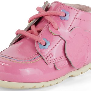 Babies Kick Hi Babies Fleur Patent Leather Pink