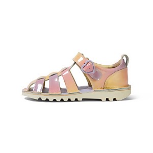 Infant Girls Kick Sandal Sunrise Patent Leather Pink - 5