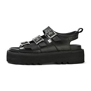Adult Women's Knox lo buckle Sandal Leather Black - 6.5