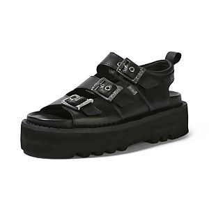 Adult Women's Knox lo buckle Sandal Leather Black