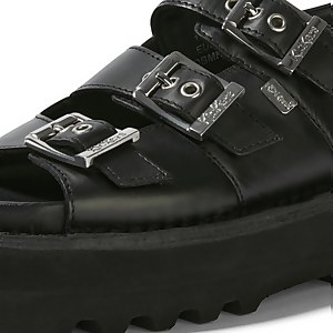 Adult Women's Knox lo buckle Sandal Leather Black