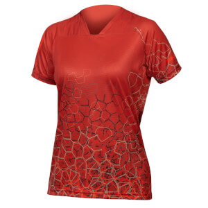 Women's SingleTrack Print Tee LTD - Cayenne - XL