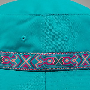 Women's Aztec Bucket Hat - Dark Turquoise