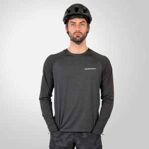 SingleTrack Trikot (langarm) für Herren - Zinn-Grau
