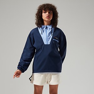 Unisex Wind Shirt 90 Half Zip - Dark Blue / Purple