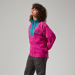 Unisex Wind Shirt 90 Half Zip - Pink / Turquoise