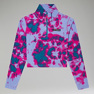 Women's Prism Crop Fleece - Pink / Turquoise
