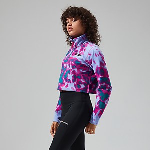 Women's Prism Crop Fleece - Pink / Turquoise