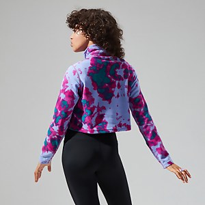 Women's Prism Crop Fleece - Pink / Turquoise