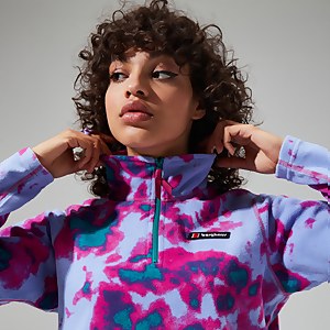 Women's Prism Crop Fleece - Pink / Turquoise