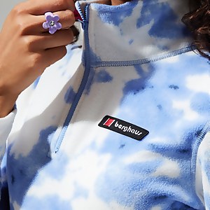 Women's Prism Crop Half Zip Fleece - Light Purple / White