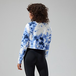 Women's Prism Crop Half Zip Fleece - Light Purple / White