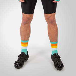 Bandwidth Streifensocken für Herren - Aqua - S-M