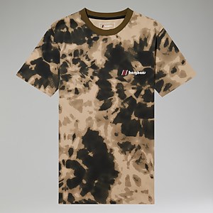 Unisex Organic Heritage Front & Back Logo Tee Natural/Dark Green - XS