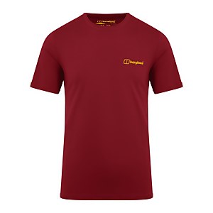 Men's Mont Blanc Mountain T Shirt Dark Red - XS
