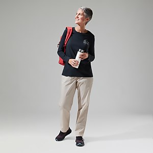 Women's Linear Landscape Long Sleeve Tee Black