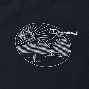 Women's Linear Landscape Long Sleeve Tee Black