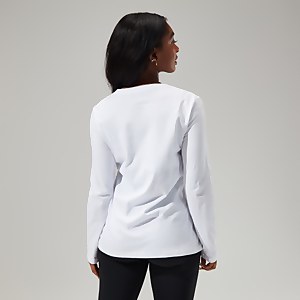 Linear Landscapre Long Sleeve T-Shirt für Damen - Weiß