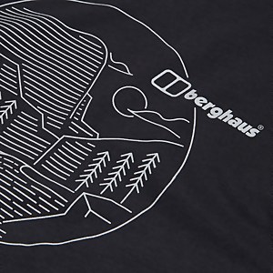 Women's Linear Landscape Super Stretch Tee Black