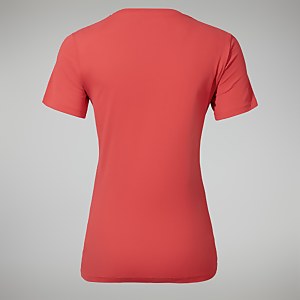 Linear Landscapre Long Sleeve T-Shirt für Damen - Rot