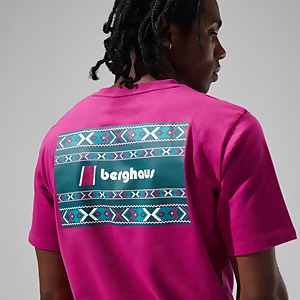 Unisex Aztec Block T Shirt - Pink