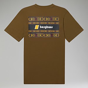 Unisex Aztec Block T Shirt - Dark Green