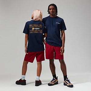 Unisex Aztec Block T Shirt - Dark Blue