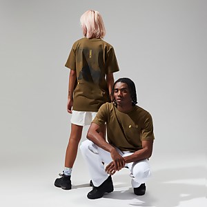 Unisex Kanchenjunga Static T Shirt Dark Green - XS