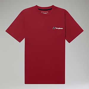 Unisex Skyline Lhotse T Shirt Dark Red - XS