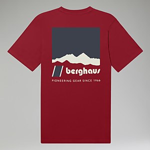 Unisex Skyline Lhotse T Shirt - Dark Red