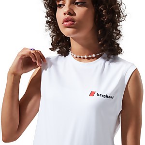 Unisex Red Point Tank Tee - White