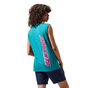 Unisex Red Point Tank Tee - Dark Turquoise