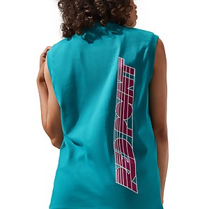 Unisex Red Point Tank Tee - Dark Turquoise