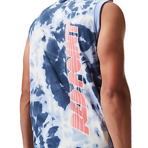 Unisex Red Point Tank Tee - Light Purple/White