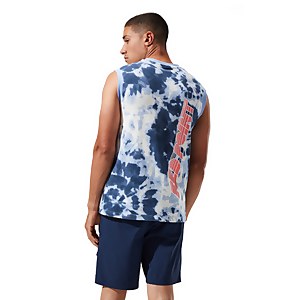 Unisex Red Point Tank Tee - Light Purple/White