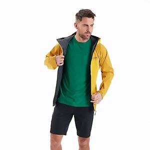 Men's Kember Vented Waterproof Jacket - Yellow / Brown