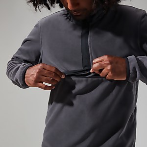 Men's Aslam Micro Half Zip Fleece - Grey/Black