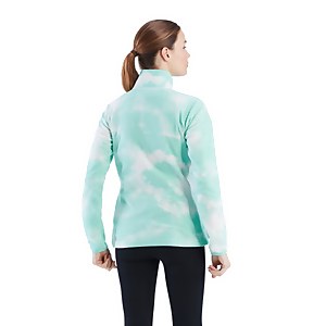 Navala Half Zip Fleece für Damen - Hellgrün/Weiß