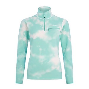 Navala Half Zip Fleece für Damen - Hellgrün/Weiß
