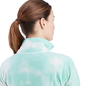 Navala Half Zip Fleece für Damen - Hellgrün/Weiß