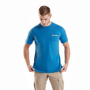 Men's Organic Front & Back Logo T-Shirt Blue