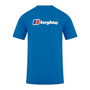 Men's Organic Front & Back Logo T-Shirt Blue