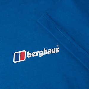 Men's Organic Front & Back Logo T-Shirt Blue