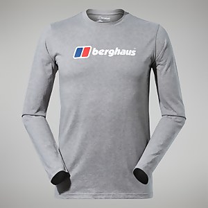 Organic Big Logo Long Sleeve T-Shirt für Herren - Dunkelgrau